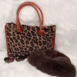🐆 Leopard Print Fuzzy Purse, Furry Hat & Trendy Sunglasses | Chic Winter Set